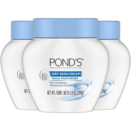 Pond's Dry Skin Cream Facial Moisturizer 3-Pack, 3.9 Oz Ea