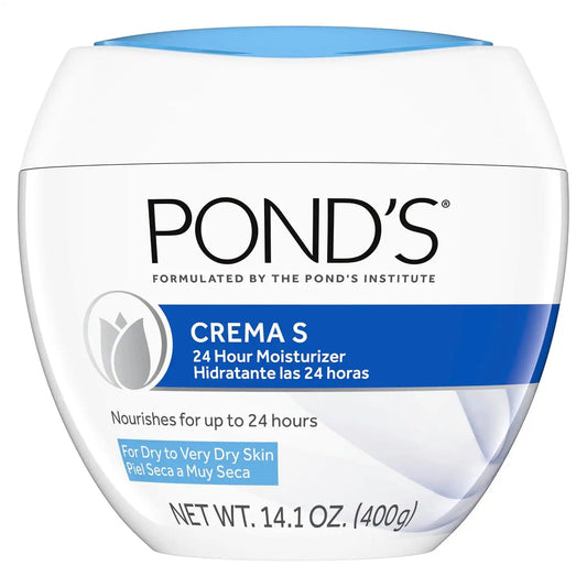 Pond's Nourishing Moisturizing Cream, Crema S, Fragrance Free, Ivory, 14.1 Oz