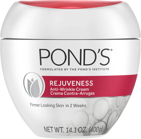 POND’S Rejuveness Face Cream – Anti-Aging Face Moisturizer with AHA’s, Vitamin E & Collagen – Daily Wrinkle Cream for Women – Hydrating Collagen Face Cream – Dermatologist Tested, 14.1 oz