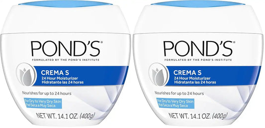 POND'S Face Moisturizer, 14.1 oz, Pack of 2 | For Dry Skin | 24-Hour Nourishment | For Women